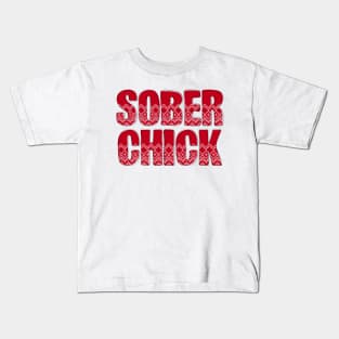 Sober Chick Christmas - Vintage Holiday Sobriety Kids T-Shirt